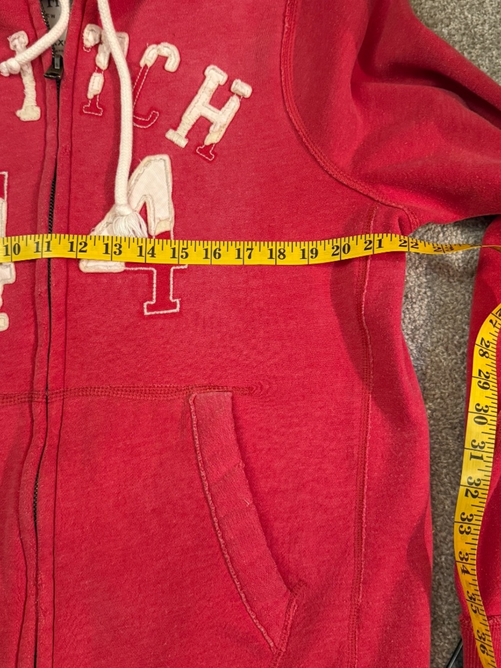 Mens vintage Abercrombie & Fitch full zip hoodie XXL - Picture 5 of 6